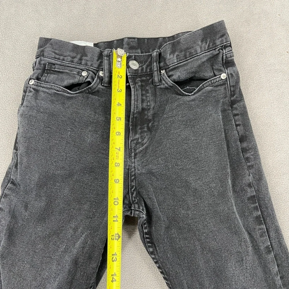 H&M Slim Fit Jeans Mens 28x32 Black Denim‎ Cotton Stretch Mid Rise Straight Leg
